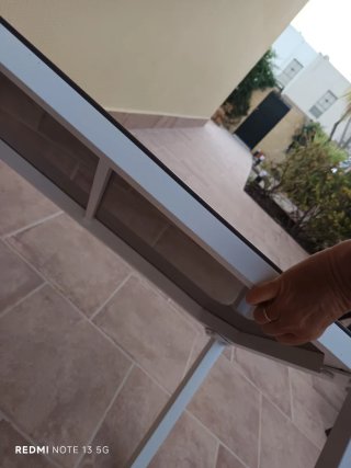 Mesa baja exterior cristal y metal