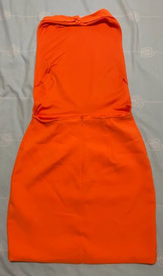 Vestido naranja halter