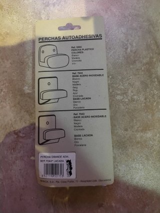 2 Grandi appendiabiti autoadesivi, marca Brinox.