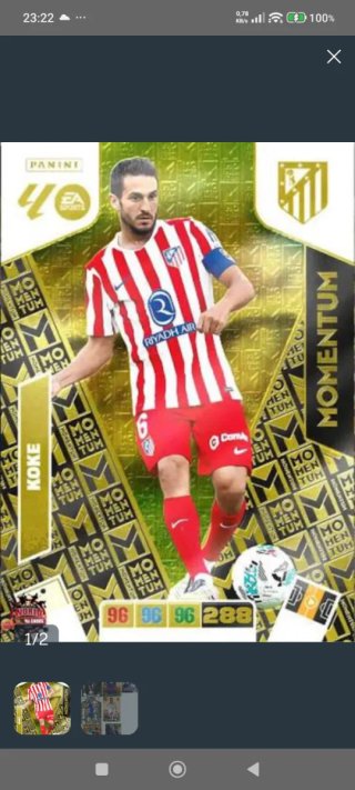 Carta Panini Adrenalyn Momentum Koke