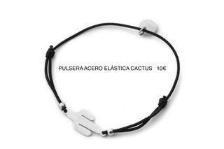 Pulsera elástica acero cactus 10€