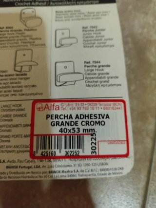 Appendiabiti Grande Adhesivo Brinox