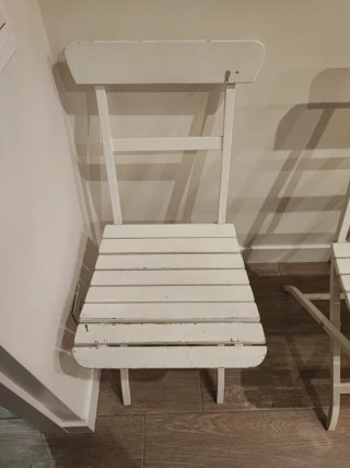 Juego de 2 Sillas Plegables Blancas