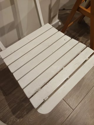 Juego de 2 Sillas Plegables Blancas