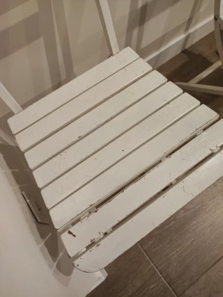 Juego de 2 Sillas Plegables Blancas