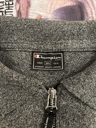 Polo Champion gris cremallera talla XXL