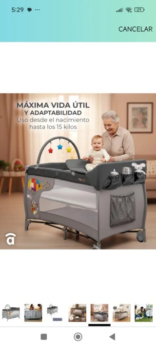 Cuna de viaje Asalvo Zeppelin Gris