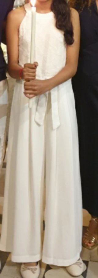Traje de niña blanco talla 14