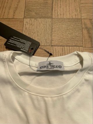 Camiseta Stone Island Blanca Talla M