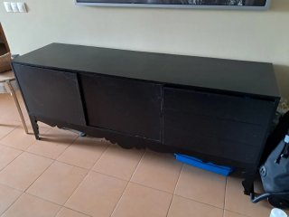 Cómoda Negra Salón TV Ikea