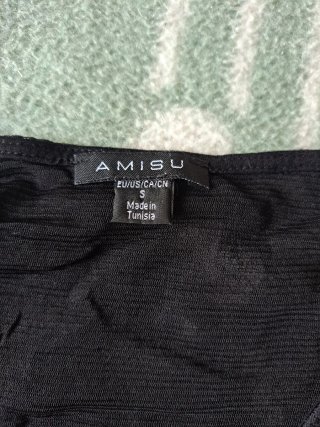 Camisa negra encaje media manga