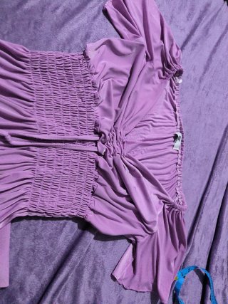 Vestido palabra de honor lila talla única