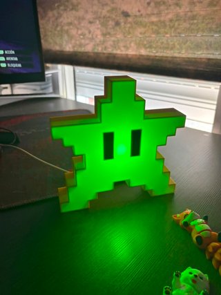 Lámpara Estrella Mario Bros LED RGB