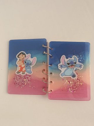 Libreta Resina Epoxi Stitch Hawaiano