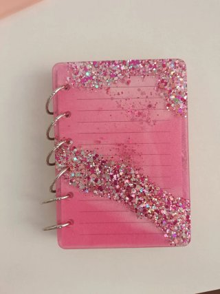 Libreta Resina Epoxi Stitch Hawaiano