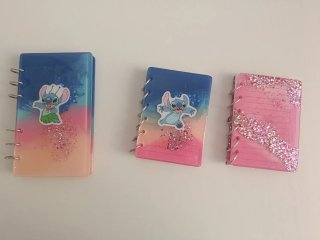 Libreta Resina Epoxi Stitch Hawaiano