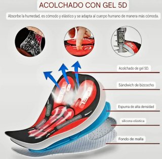 Culote Ciclismo Talla XL Nero+Azul con Etiqueta