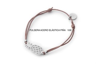Pulsera Acero Elástica con diseño de piña