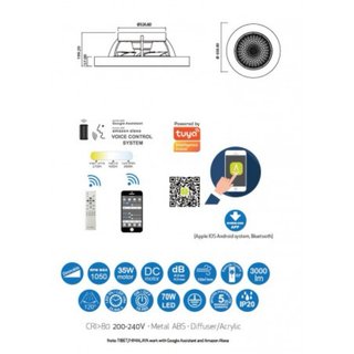 Ventilador de Techo Mantra Negro y Dorado