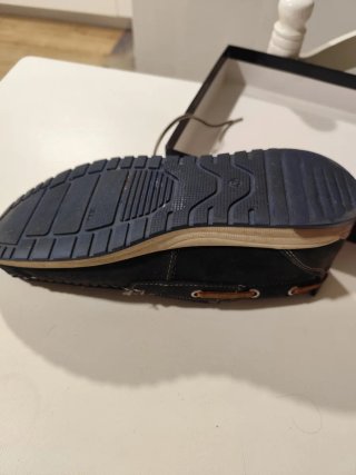 Zapatos náuticos de piel azul marino