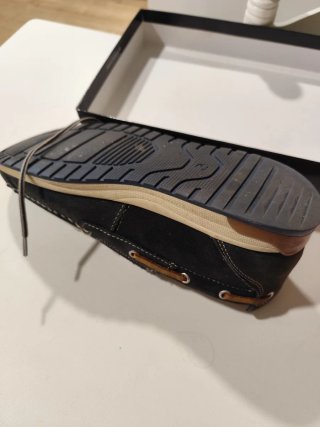 Zapatos náuticos de piel azul marino