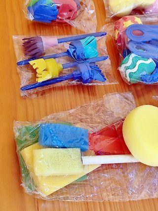 Pack kit pintura lienzo espumas