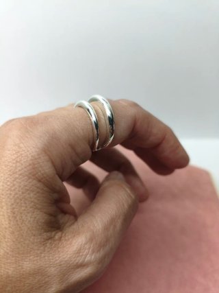 Anillo Plata Doble Ajustable