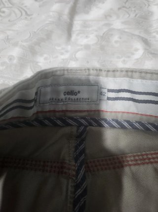 Pantaloni cargo uomo beige