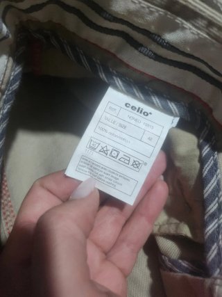 Pantaloni cargo uomo beige