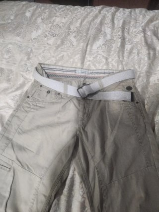 Pantaloni cargo uomo beige