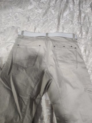 Pantaloni cargo uomo beige