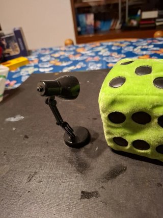 Mini lampada da tavolo nera