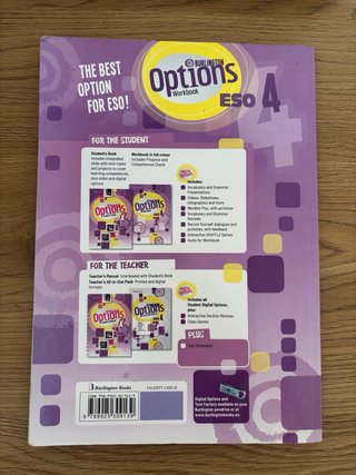Libro de inglés de 4º ESO – Burlington Options