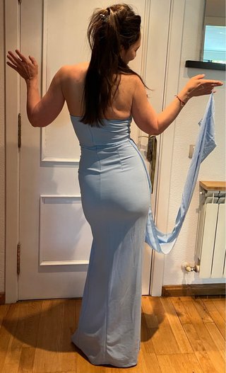 Vestido largo Sorellas The Brand azul celeste T-M