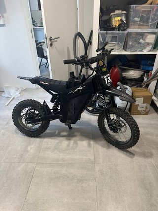 Moto Eléctrica Dirt Bike Negra custom