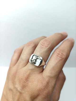 Anillo Plata Flor Nácar