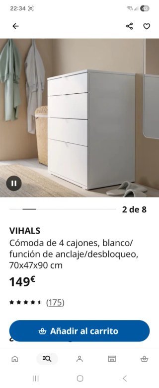 Cómoda Cajonera Blanca