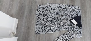 Vestido Zara estampado lunares blanco y negro