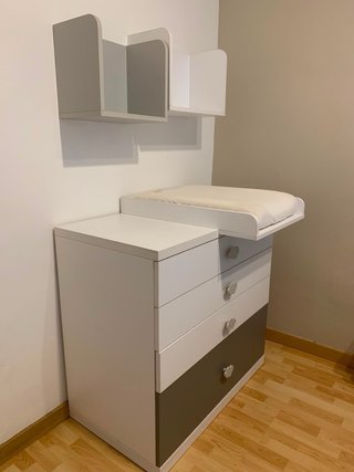 Cómoda cambiador bebé extraíble mas estantes