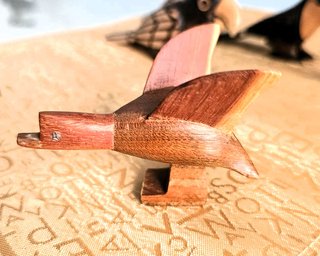 Figura de madera de Pato Artesanía Argentina
