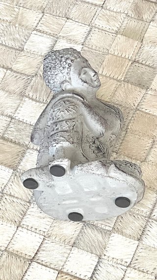 Statuetta di Buddha Vintage in Pietra Decorativa