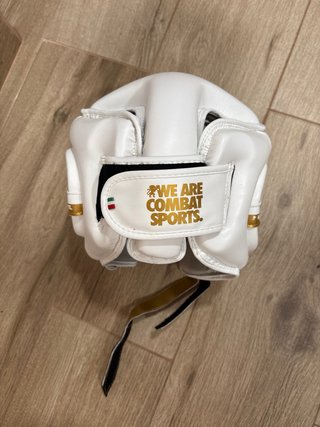 Casco Boxeo Leone Blanco y Dorado