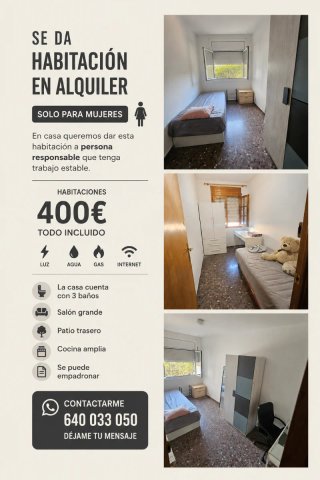 Habitación en alquiler en cerdanyola del valles