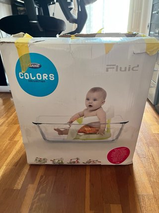 Silla Bañera Bebé Jane Fluid Naranja Blanca