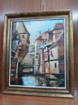 Cuadro Óleo Río LE STEIR QUIMPER 640513971