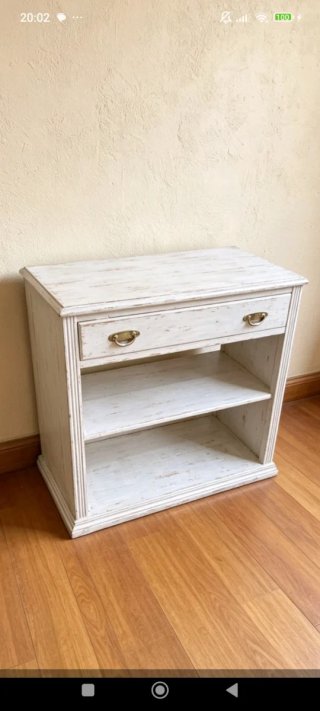 Mueble auxiliar madera blanco y marrón