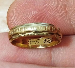Anillo Alianza Vintage Oro 9k Trul-ov