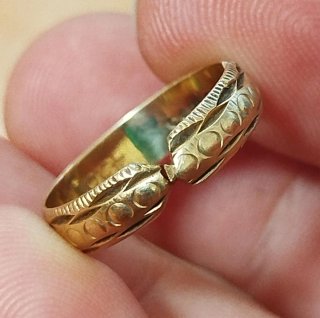 Anillo Alianza Vintage Oro 9k Trul-ov