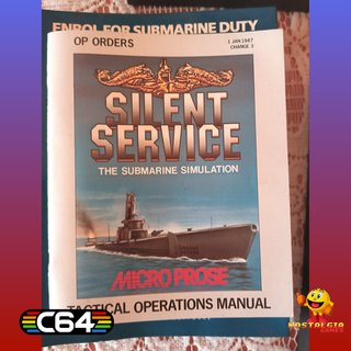 Commodore 64. Silent Service. Muy buen estado.