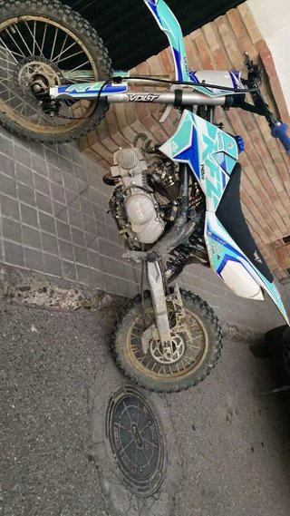 Pit Bike 140cc Roan Motocross Azul/Blanco